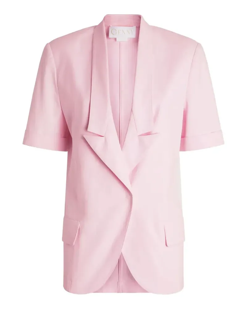 Genny flap-pockets short-sleeves blazer - Rosa Rosa
