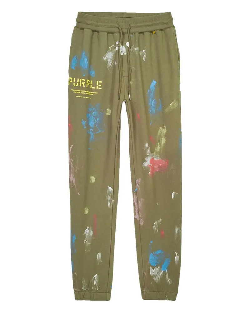 Nike stencil-paint track pants - Grün Grün