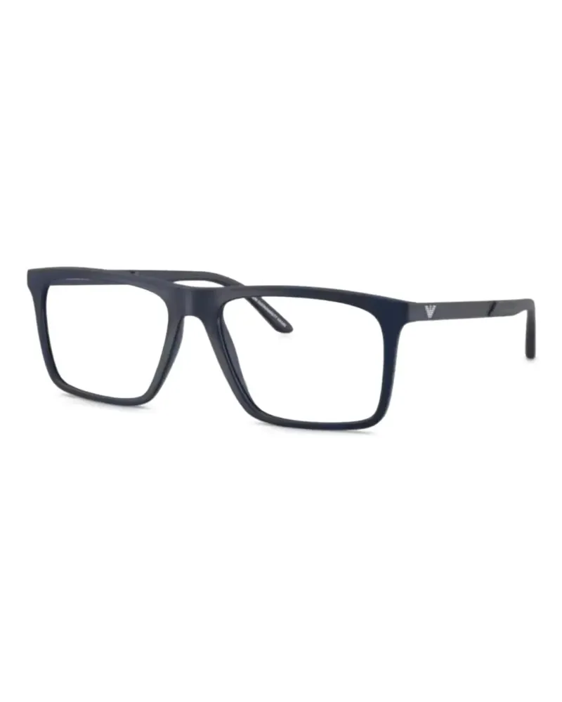 Emporio Armani Brille mit eckigem Gestell - Blau Blau