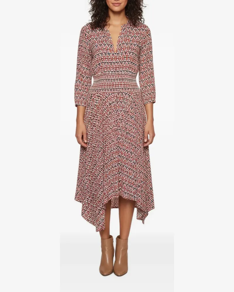 Maje Kleid mit geometrischem Print - Rot Rot