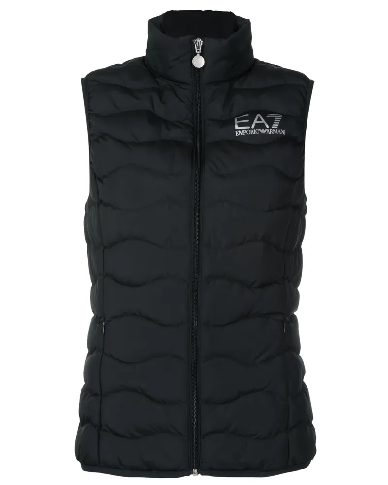 EA7 Wattierte Core Weste - Schwarz Schwarz