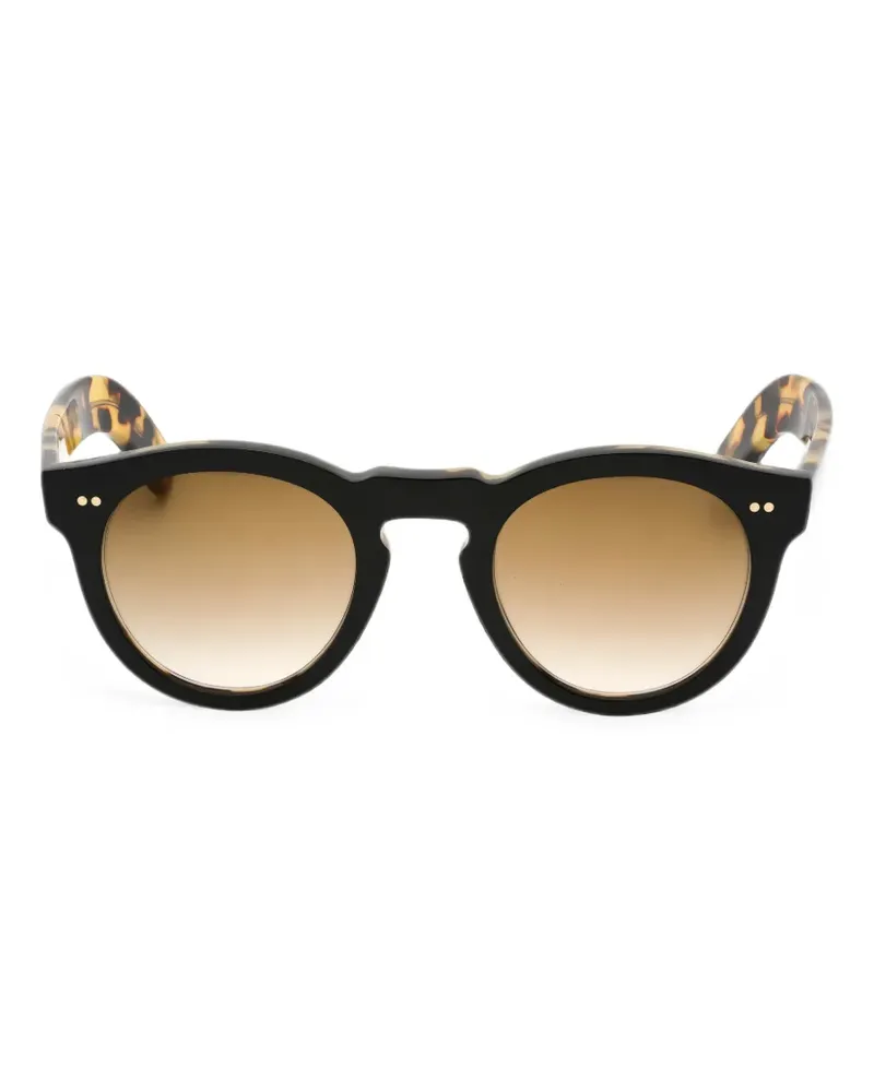 Cutler and Gross Sonnenbrille mit rundem Gestell - Schwarz Schwarz