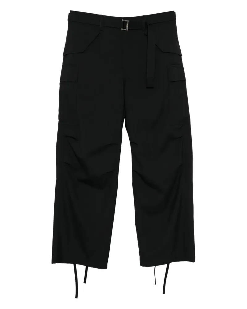 Sacai belted cargo pants - Schwarz Schwarz
