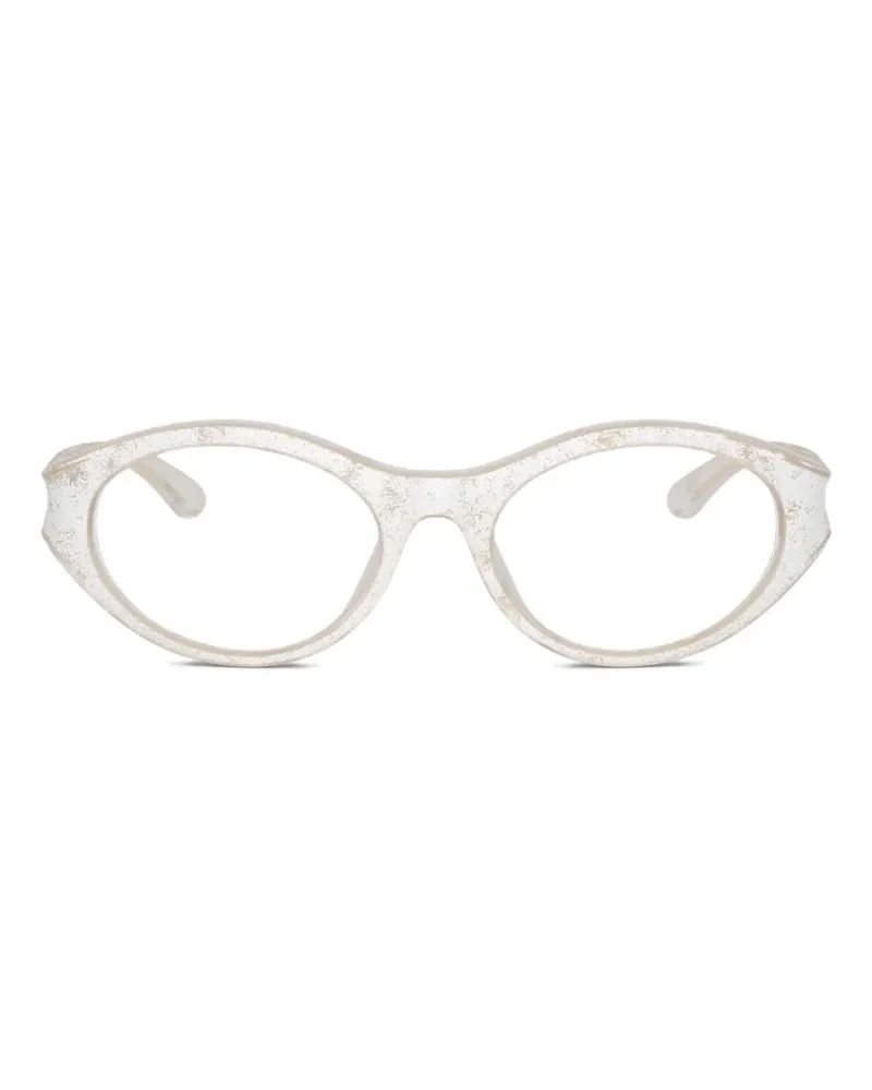 Diesel Cat-Eye-Brille im Distressed-Look - Nude Nude