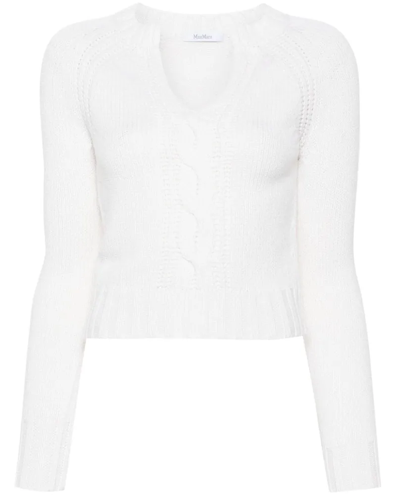 Max Mara Cancan Pullover - Weiß Weiß
