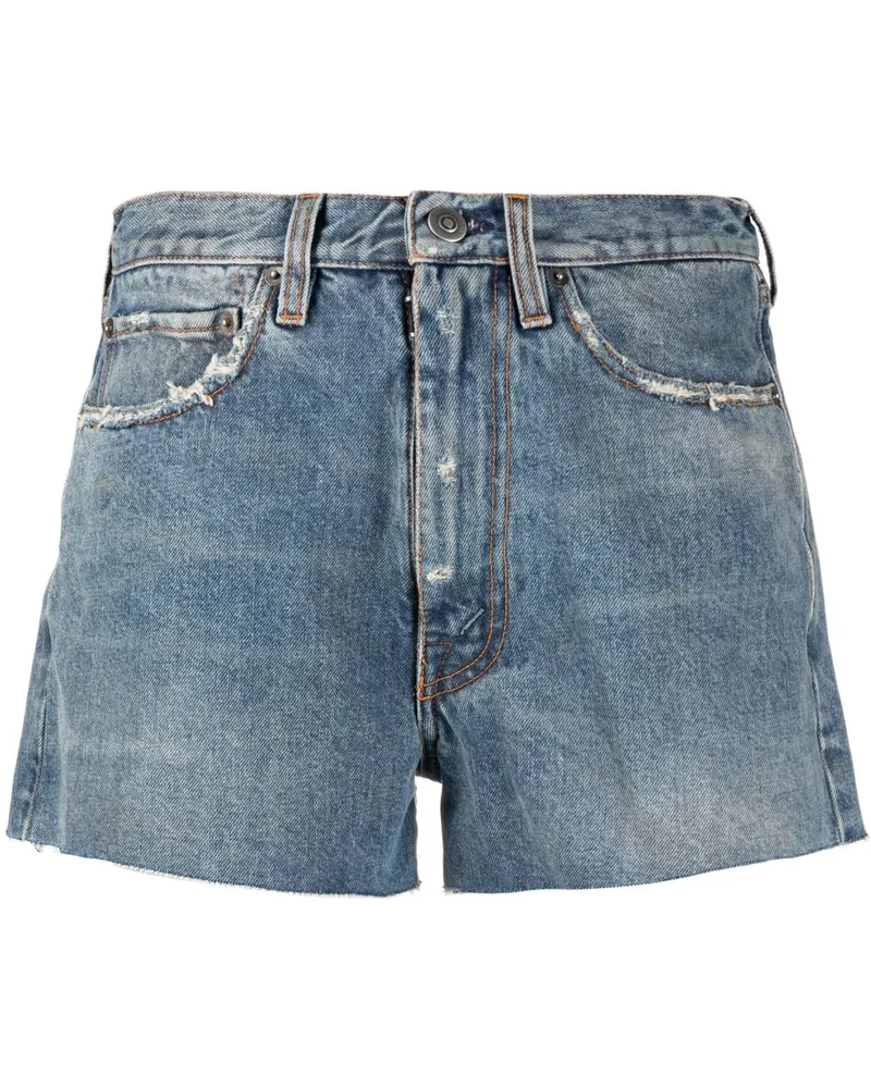Maison Margiela Jeans-Shorts im Distressed-Look - Blau Blau