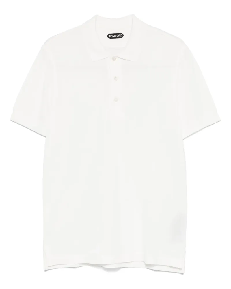 Tom Ford Poloshirt aus Piqué - Weiß Weiß
