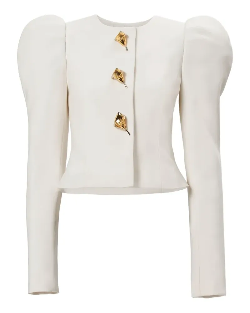Carolina Herrera New York Calla Jacke mit Puffärmeln - Nude Nude