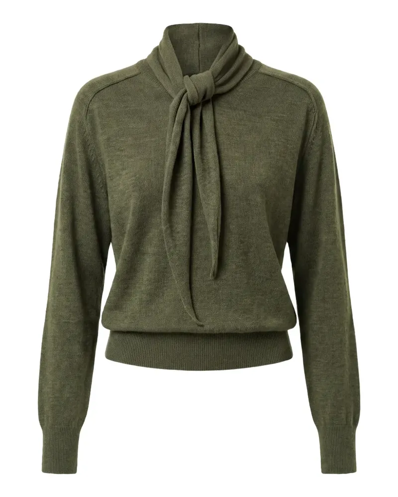 NICHOLAS Pullover mit Schleifenkragen - Grün Grün