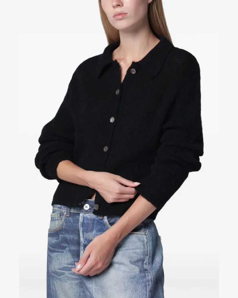 Our Legacy Mazzy Polo-Cardigan - Schwarz Schwarz