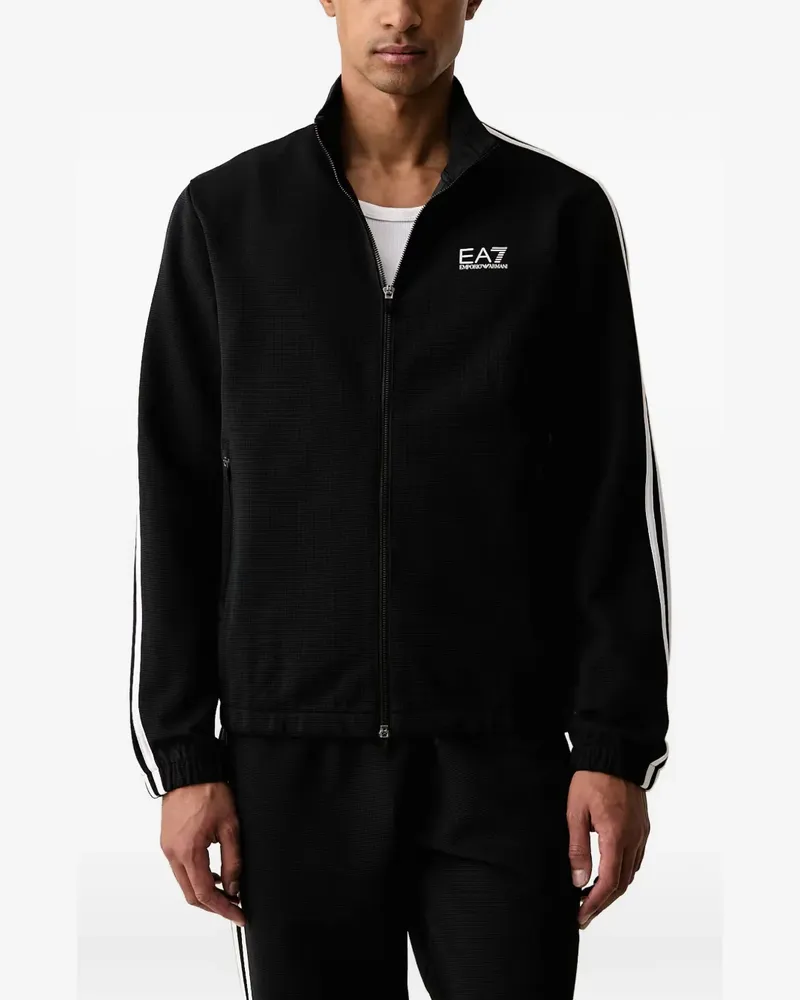 EA7 Jogginganzug mit Logo-Print - Schwarz Schwarz