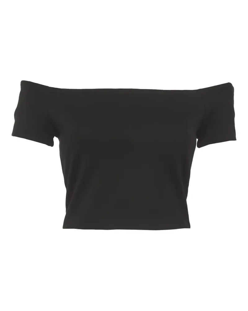 Alice + Olivia off-shoulder jersey top - Schwarz Schwarz