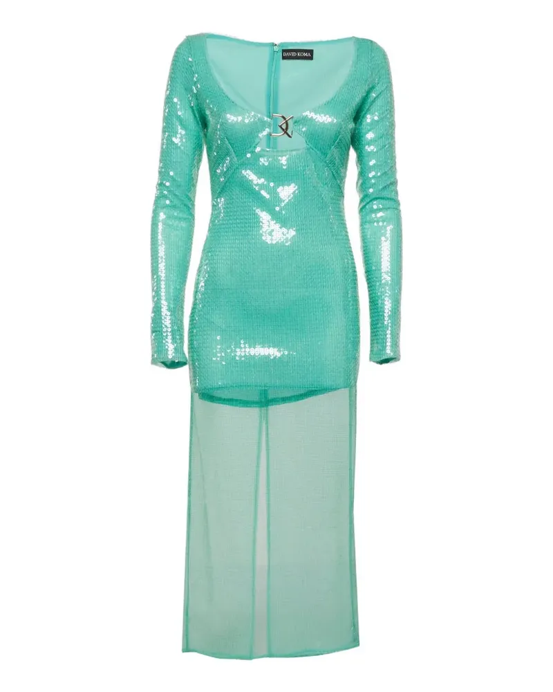 David Koma sequin-embellished maxi dress - Grün Grün