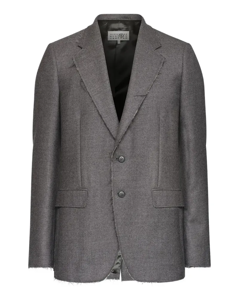 Maison Margiela Sakko mit ausgefranstem Detail - Grau Grau