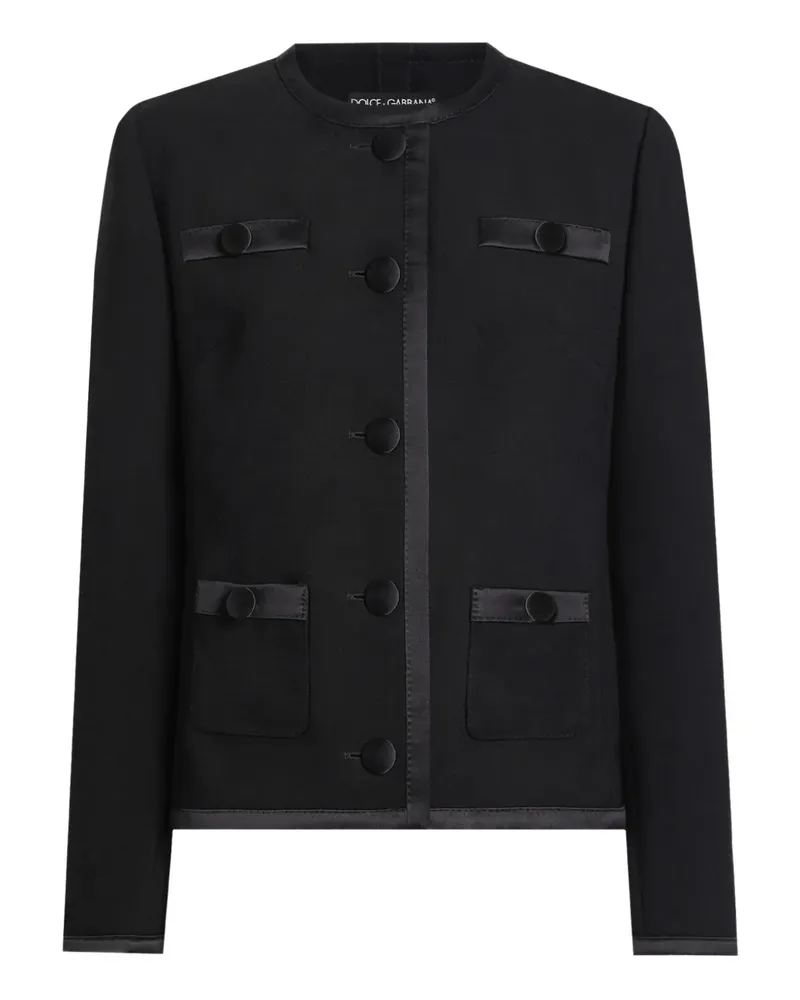 Dolce & Gabbana Geknöpfte Jacke - Schwarz Schwarz