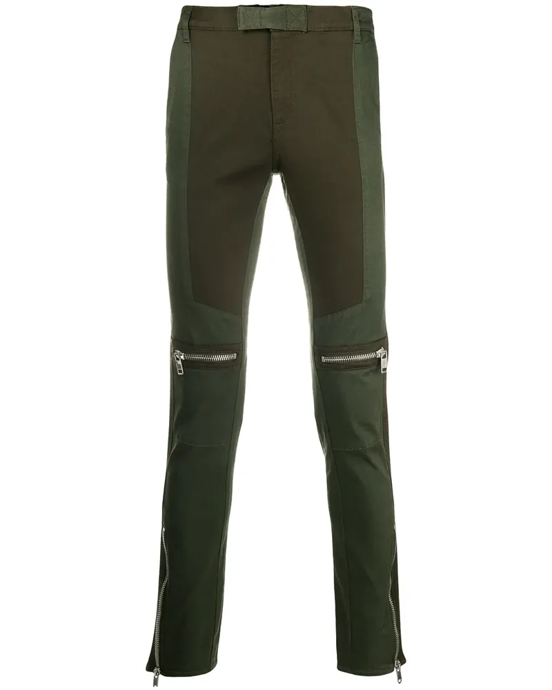 Givenchy Hose im Biker-Look - Grün Grün