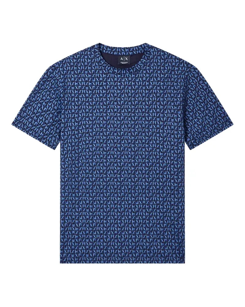 Armani Exchange patterned T-shirt - Blau Blau