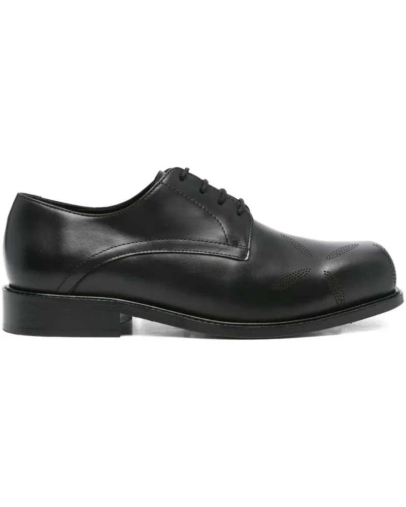 STEFAN COOKE Slashed Derby-Schuhe mit eckiger Kappe - Schwarz Schwarz