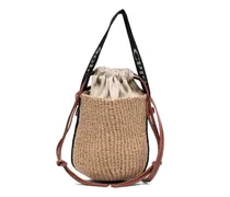 Kleine Woody Korbtasche - Nude