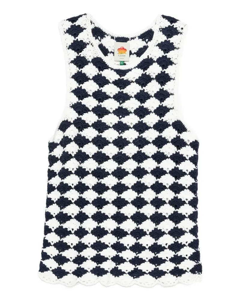 FARM Rio Gestricktes Kleid - Blau Blau