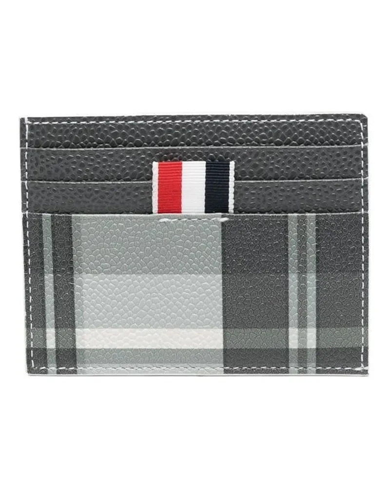 Thom Browne Kartenetui mit Karomuster - Schwarz Schwarz
