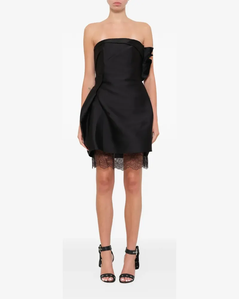 Lanvin lace-detail strapless midi dress - Schwarz Schwarz