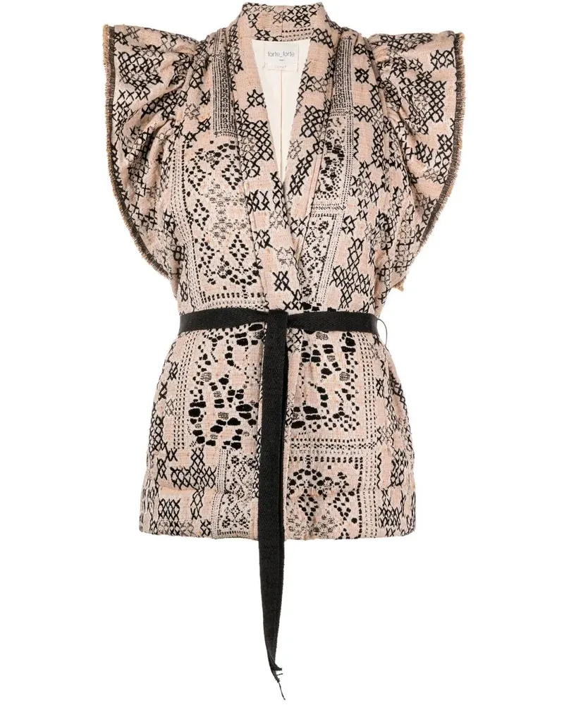 forte_forte Jacke mit kurzen Ärmeln - Nude Nude