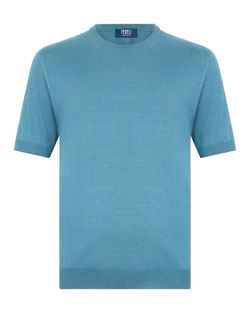Fedeli short-sleeve crew-neck T-shirt - Blau Blau