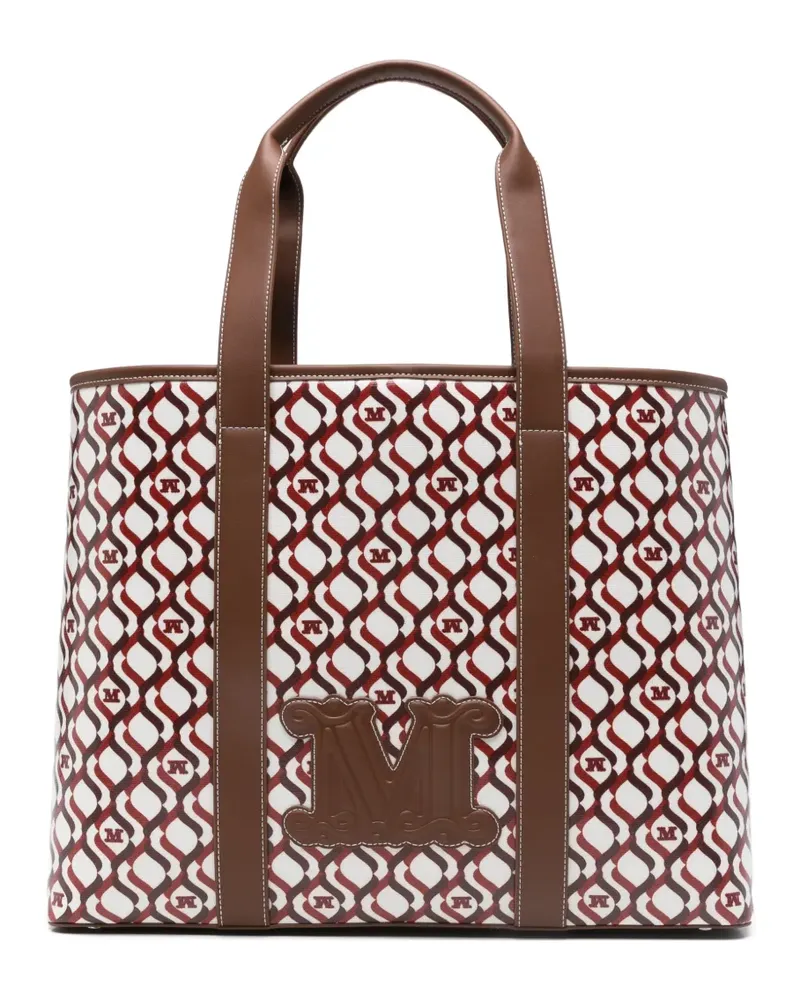 Max Mara monogram-pattern tote bag - Weiß Weiß