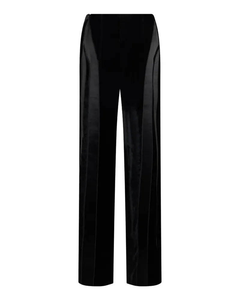 Alberta Ferretti Hose mit Samt-Finish - Schwarz Schwarz