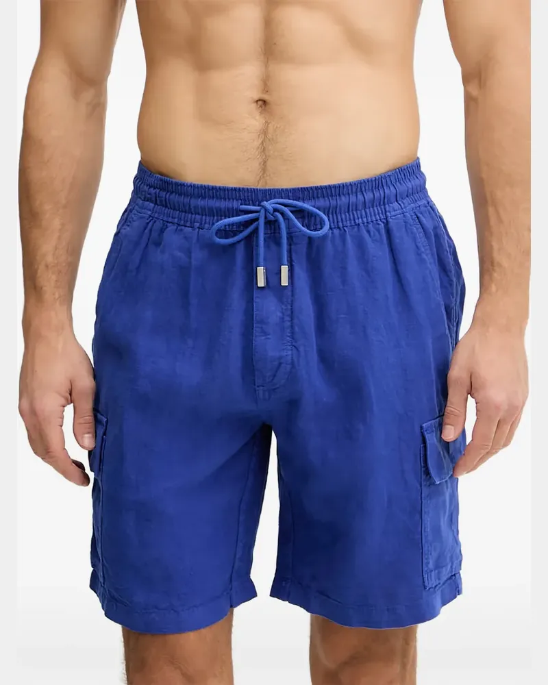 Vilebrequin Cargo-Shorts aus Leinen - Blau Blau