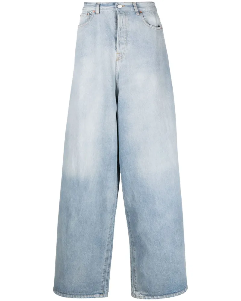 VETEMENTS Weite Jeans im Destroyed-Look - Blau Blau