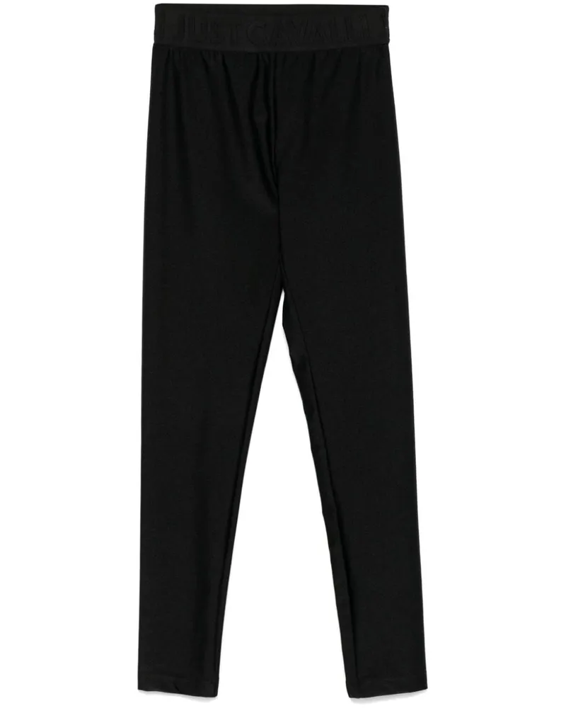 Just Cavalli Leggings mit Logo-Bund - Schwarz Schwarz
