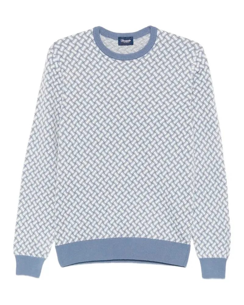 Drumohr  Razor Blade Pullover mit rundem Ausschnitt - Blau Blau