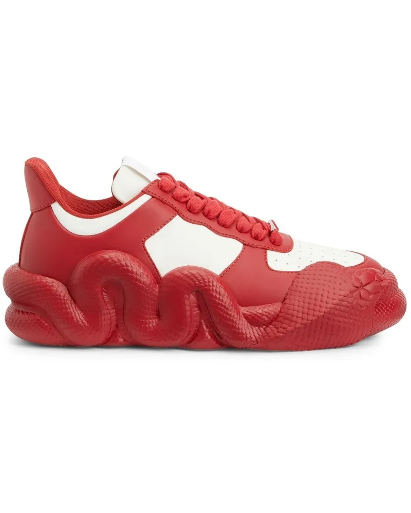 Giuseppe Zanotti Sneakers mit Kontrasteinsätzen - Rot Rot