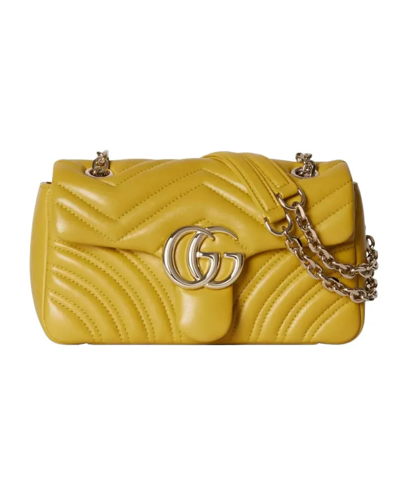 Gucci small GG Marmont chevron-quilted shoulder bag - Gelb Gelb