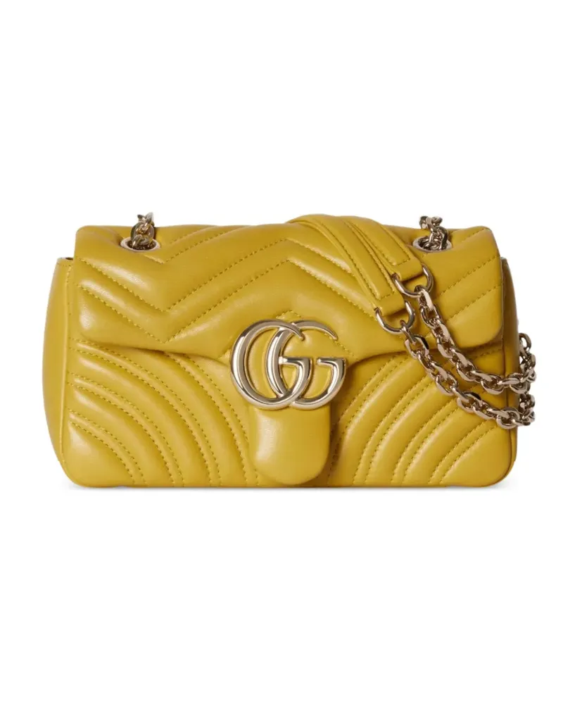 Gucci small GG Marmont chevron-quilted shoulder bag - Gelb Gelb