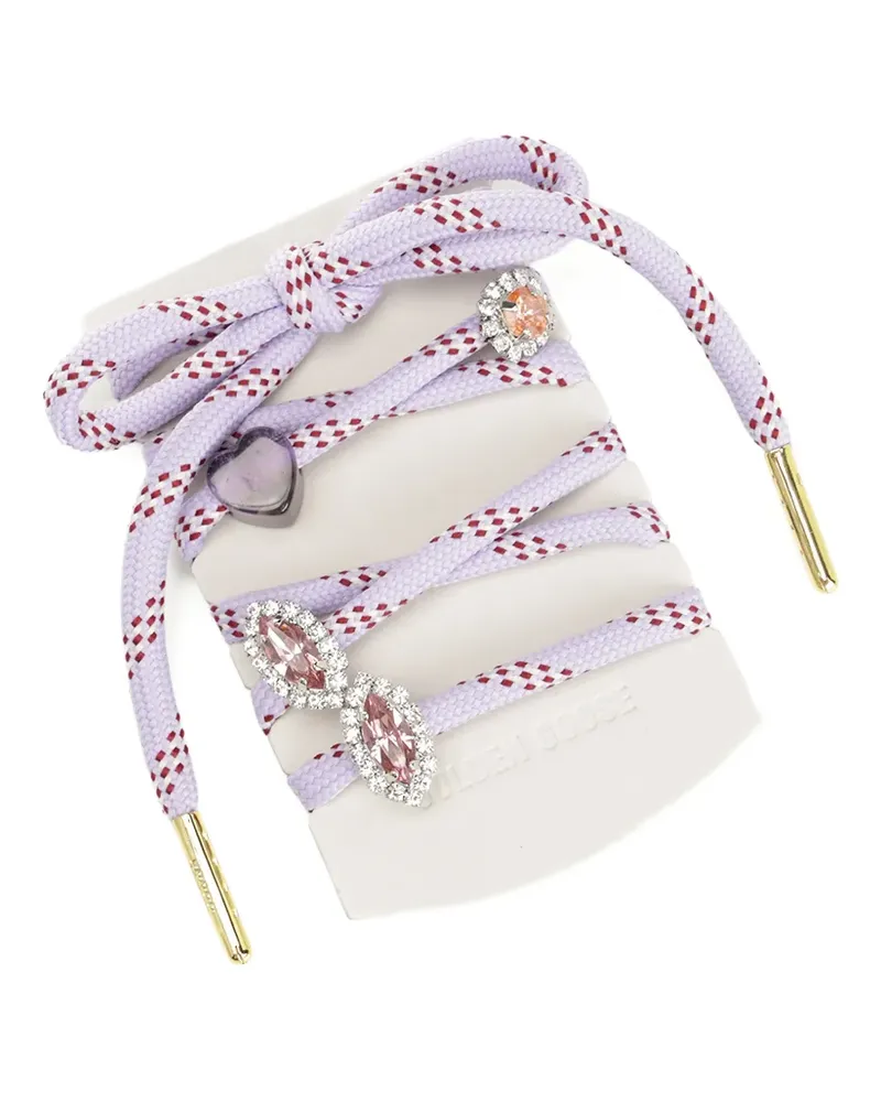 Golden Goose Schnürsenkel mit Herzanhänger - Violett Violett