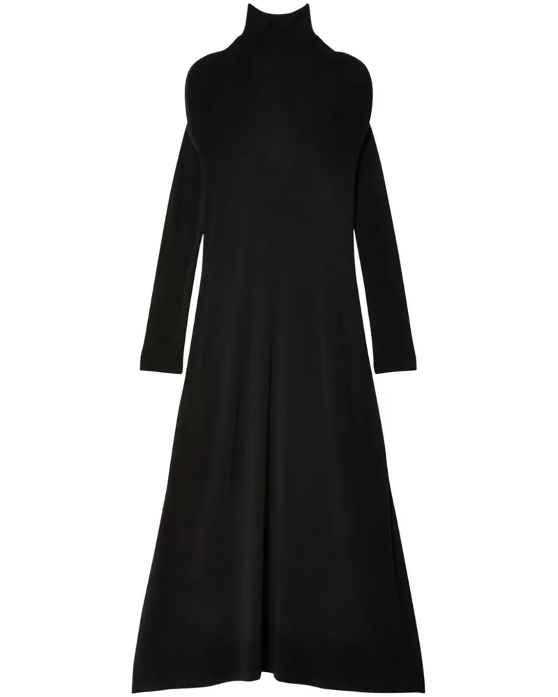 Melitta Baumeister Langes Kleid mit runden Schultern - Schwarz Schwarz