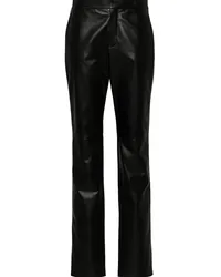 Ralph Lauren Lederhose mit schmalem Bein Schwarz