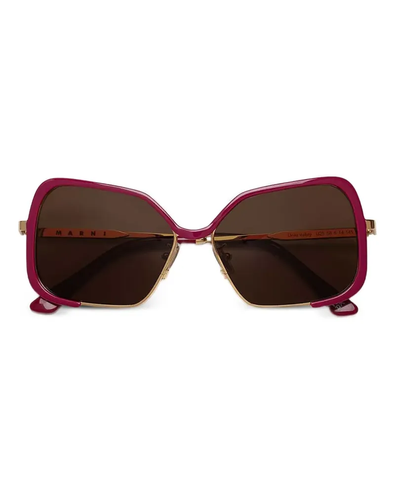 Marni Sonnenbrille mit eckigem Gestell - Violett Violett