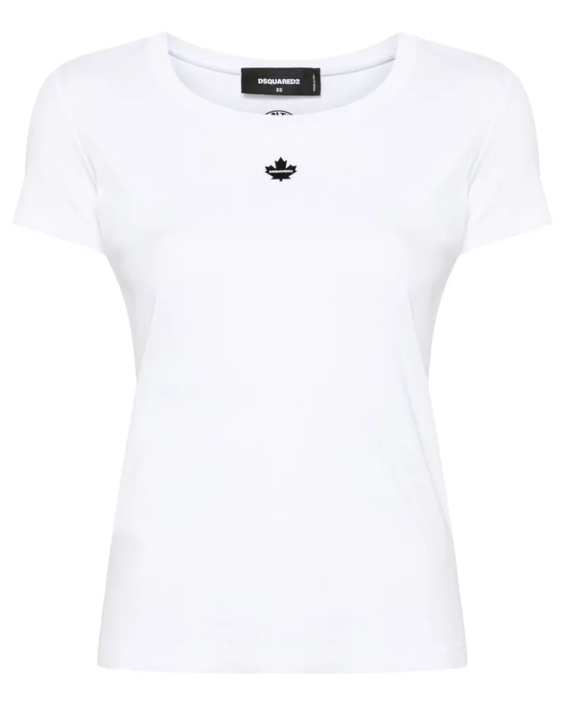 Dsquared2 T-Shirt mit Logo-Applikation - Weiß Weiß