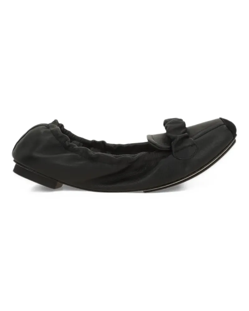 Yohji Yamamoto x Repetto ruched ballet flats - Schwarz Schwarz