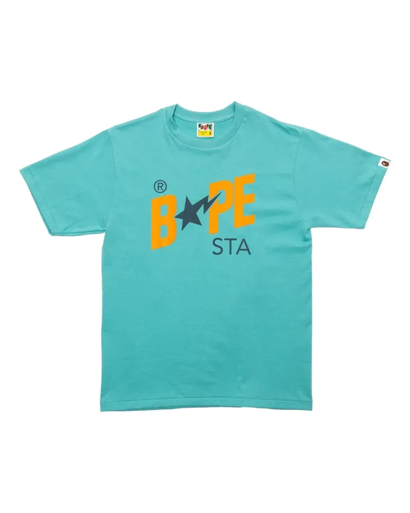 BAPE T-Shirt mit Logo-Print - Blau Blau