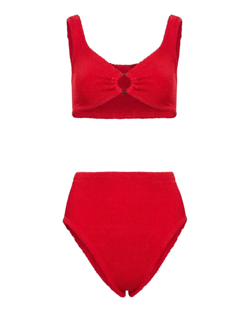 Hunza G Nadine Bikini in Knitteroptik - Rot Rot