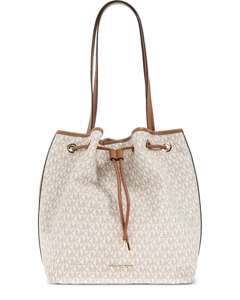 Michael Kors Schultertasche mit Monogramm - Nude Nude