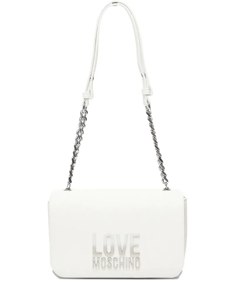 Moschino Schultertasche mit Kettenriemen - Nude Nude