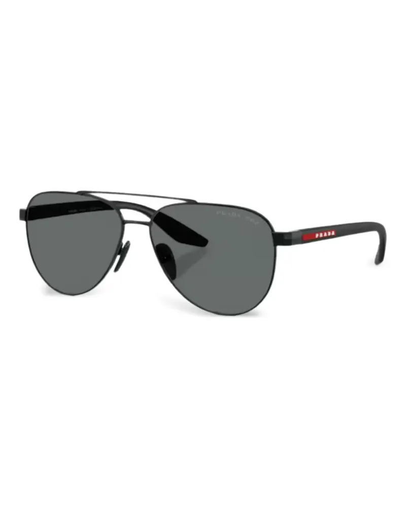 Prada Pilotenbrille aus Metall - Schwarz Schwarz