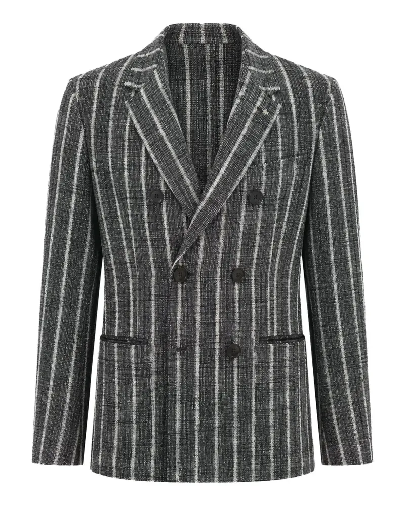 Corneliani CC Collection striped double-breasted blazer - Grau Grau