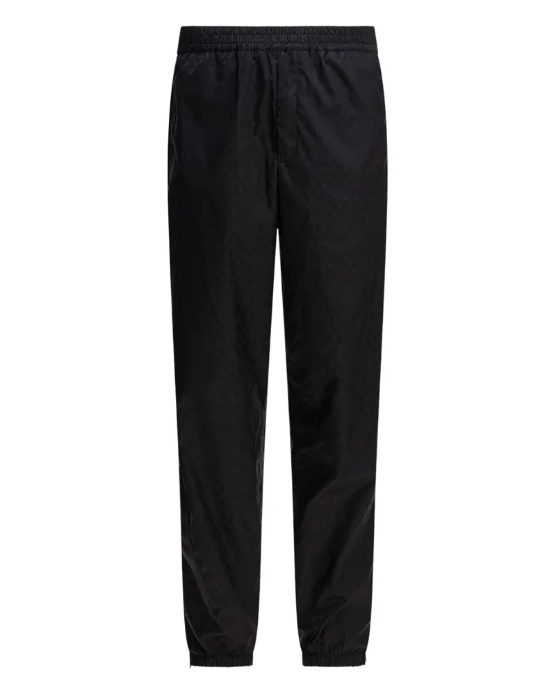 Alexander McQueen Jogginghose aus Totenkopf-Jacquard - Schwarz Schwarz